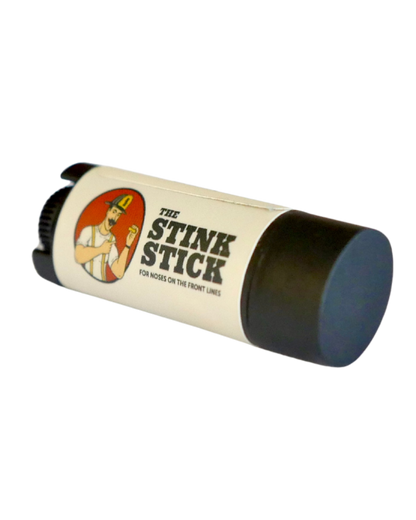 Side view of Stink Stick showing its oval, chapstick-style tube shape